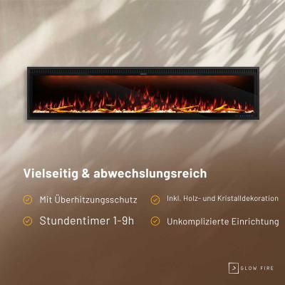 Electric wall fireplace Smart Wall 88